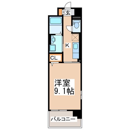 西小峯 徒歩1分 6階の物件間取画像